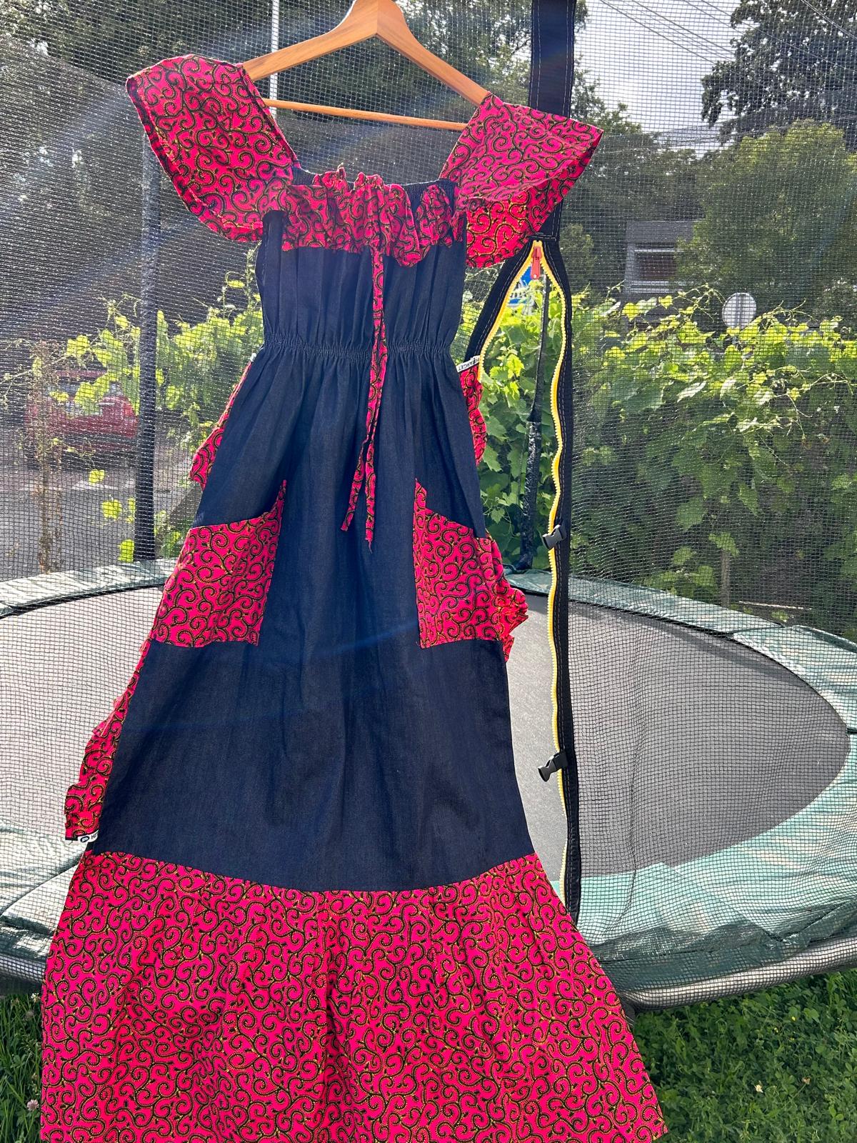 Robe en Wax Africaine – Taille Unique