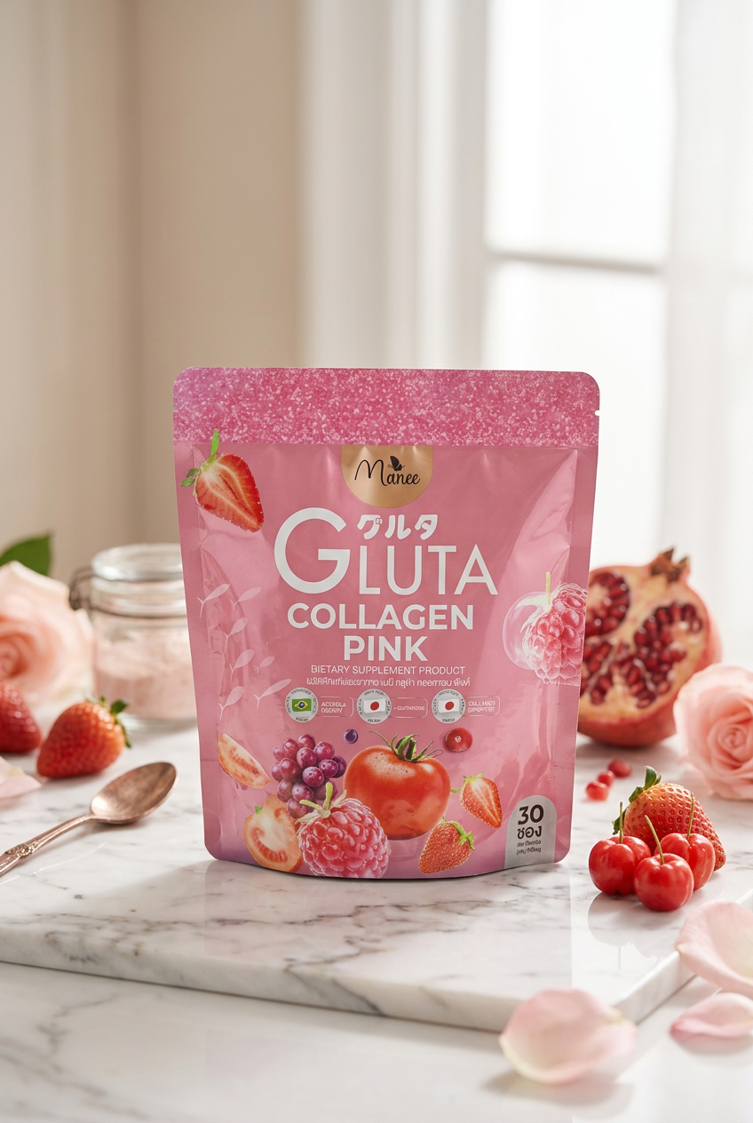 🌸 Manee Gluta Collagen Pink – Complément Beauté à Boire