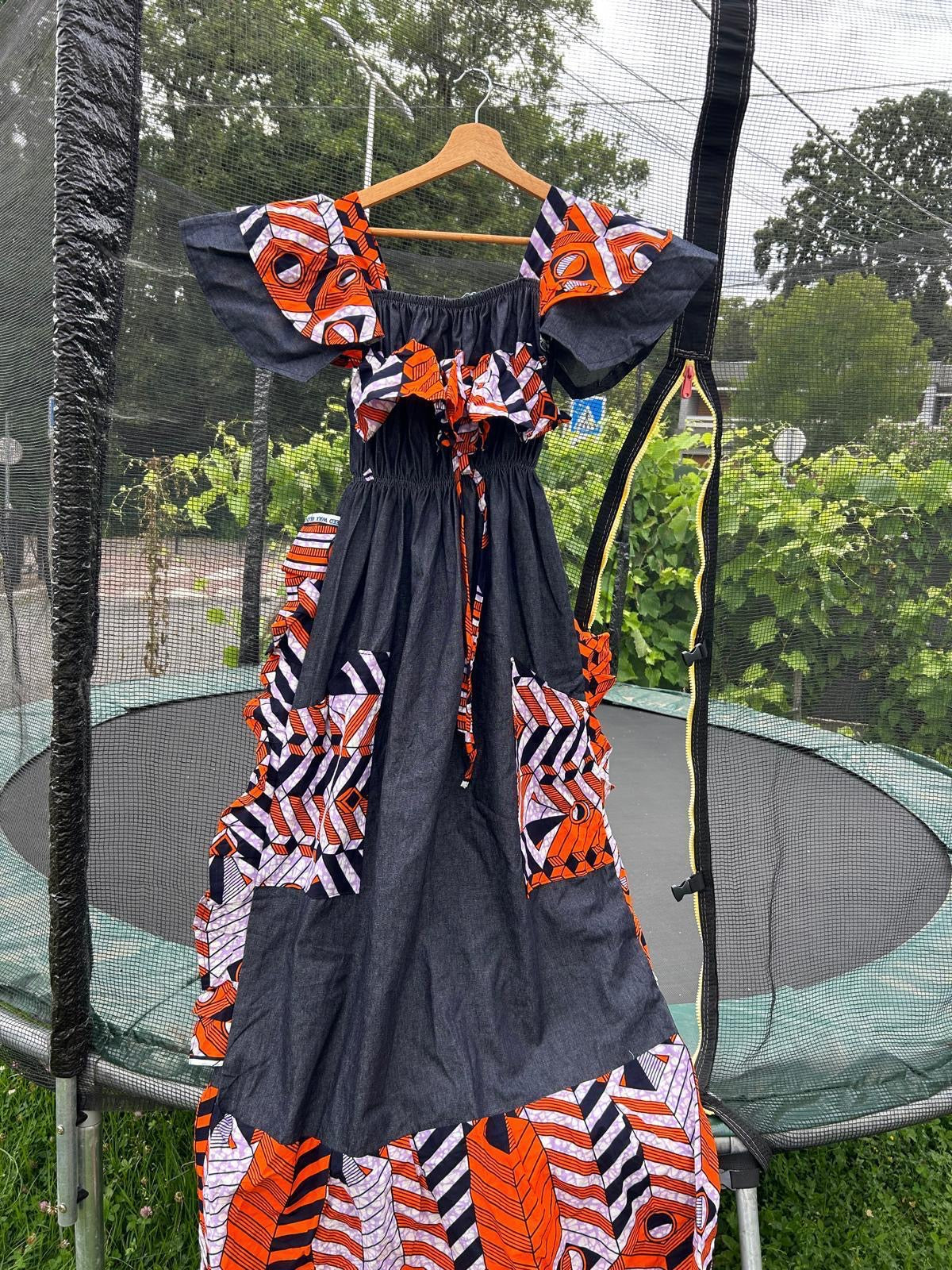 Robe en Wax Africaine – Taille Unique