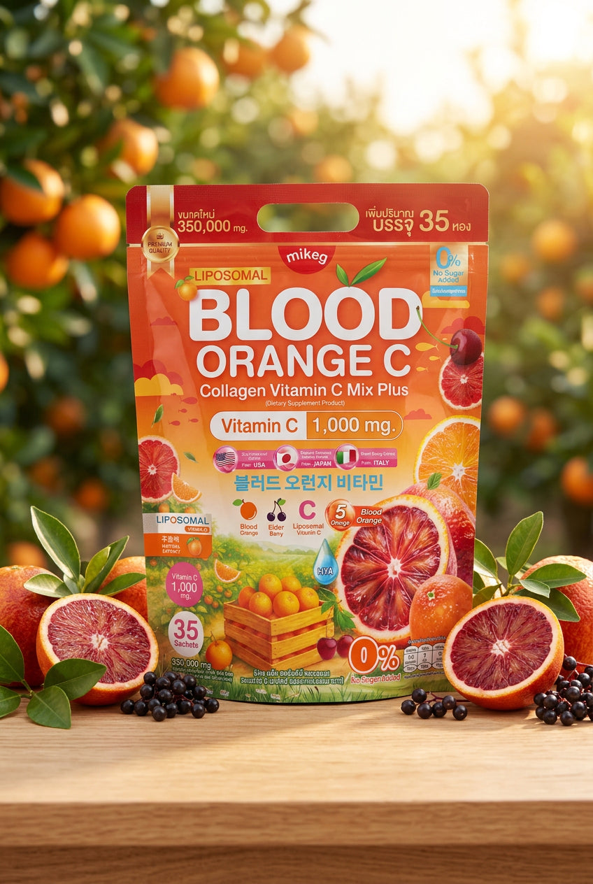 🍊 Mikeo Liposomal Blood Orange C – Collagène & Vitamine C