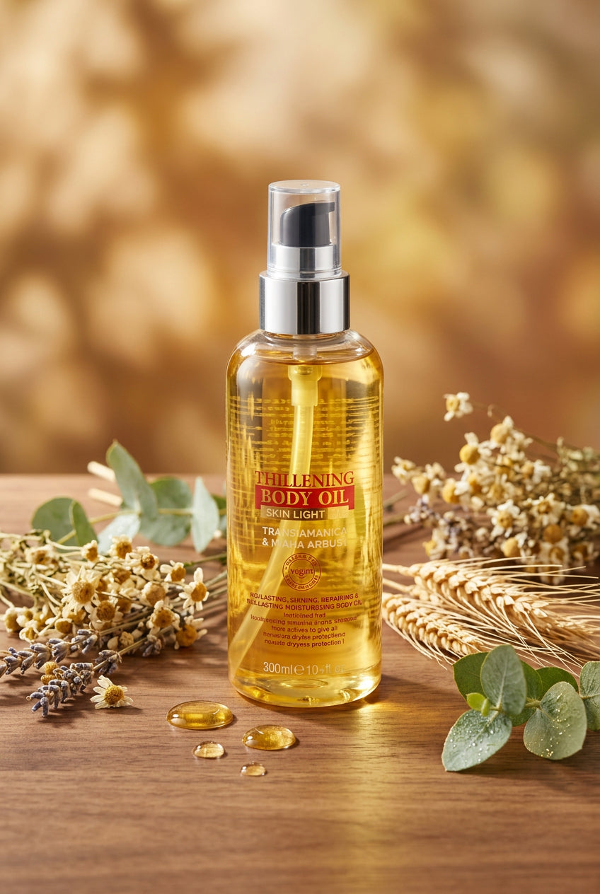 ✨ Huile Corps Éclaircissante – Hydratation & Éclat de la Peau