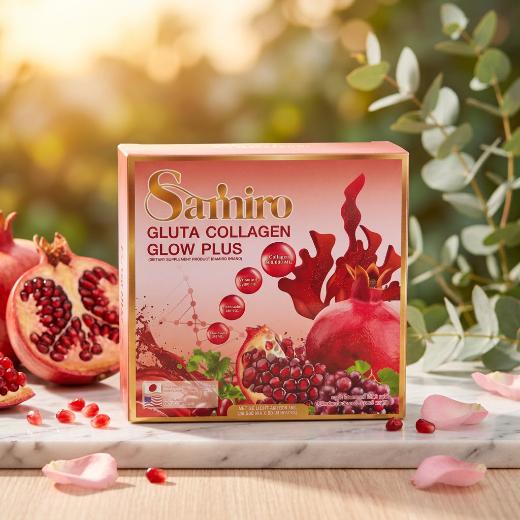 🌸 Samiro Gluta Collagen Glow Plus – Complément Alimentaire Beauté