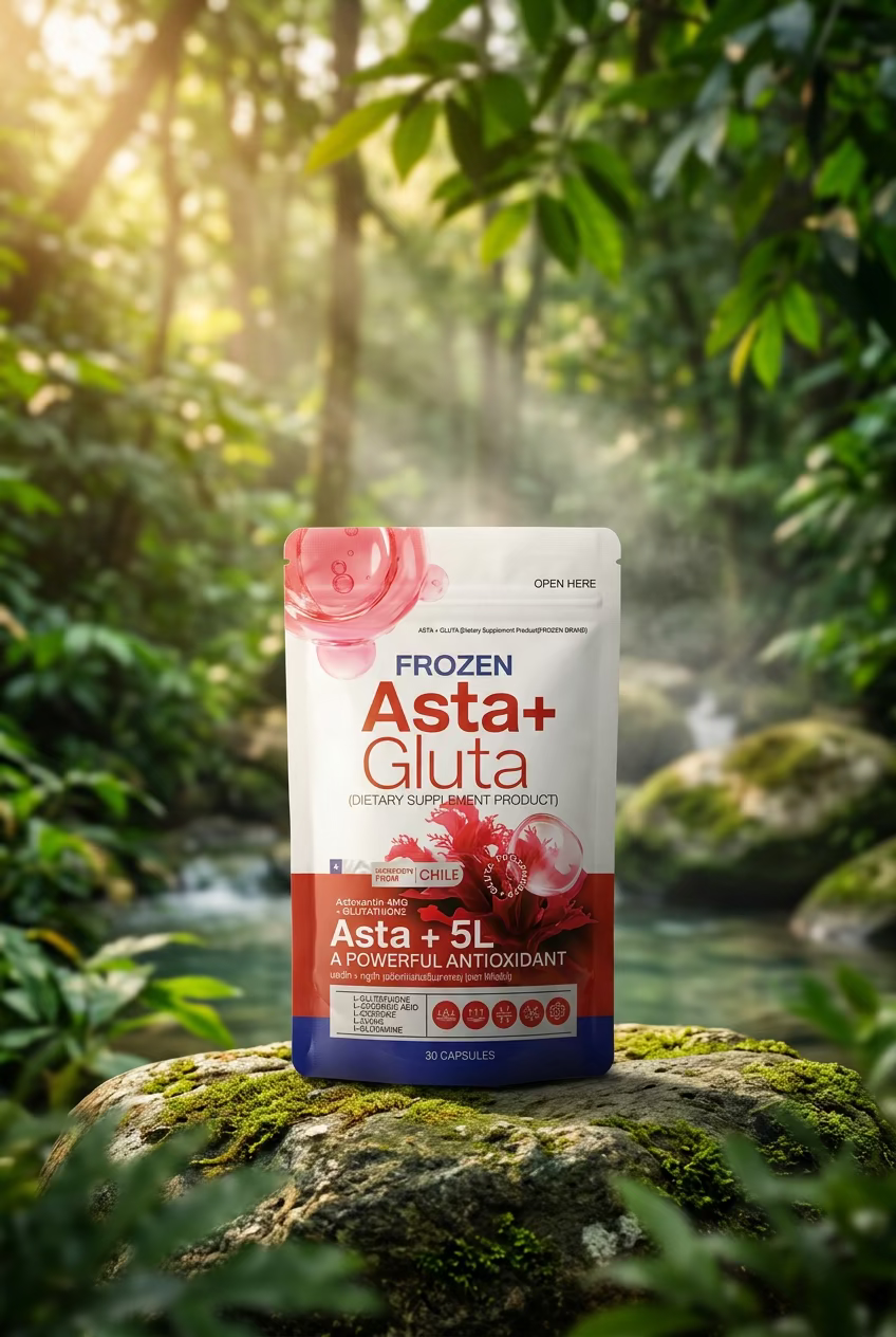 ❤️ Frozen Asta+Gluta | Complément alimentaire astaxanthine, glutathion & vitamines C et E | 30 gélules