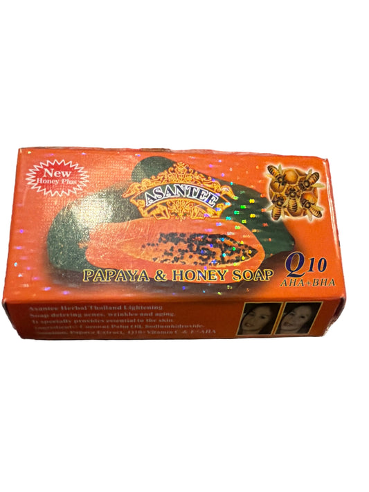🍯 Savon Papaya & Honey Q10 – Éclat & Nettoyage Profond