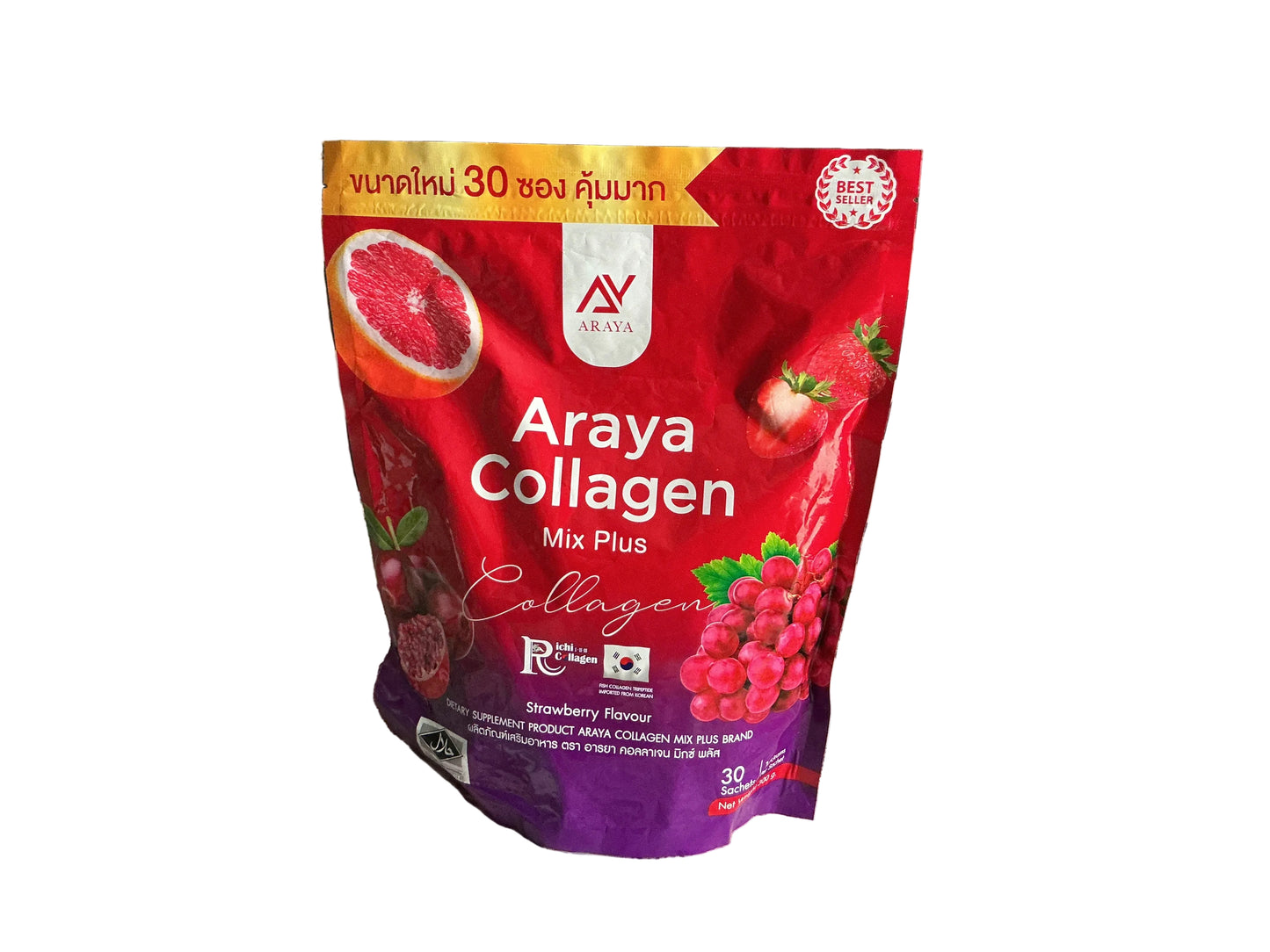 🍓 Collagène Araya Mix Plus – Boisson Beauté au Collagène (30 sachets)