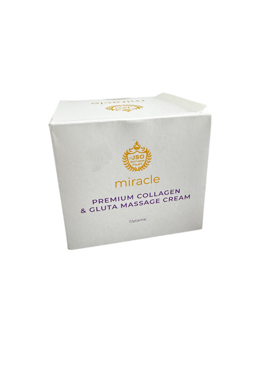 ✨ Miracle Premium Collagen & Gluta Massage Cream – Crème de Massage Éclaircissante & Anti-Âge
